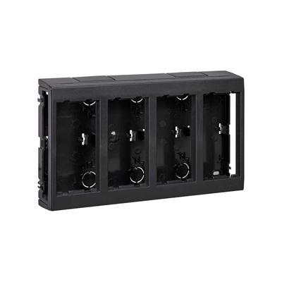 CIMA PRO 4-module surface-mounted housing 8xK45 without side covers, graphite gray