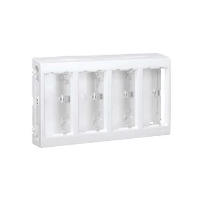 CIMA PRO 4-module surface-mounted housing 8xK45 without side covers, pure white