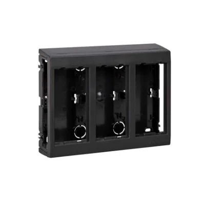 CIMA PRO Boîtier apparent 3 modules 6xK45 sans caches latéraux, gris graphite