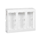 CIMA PRO Boîtier apparent 3 modules 6xK45 sans capots latéraux, blanc pur