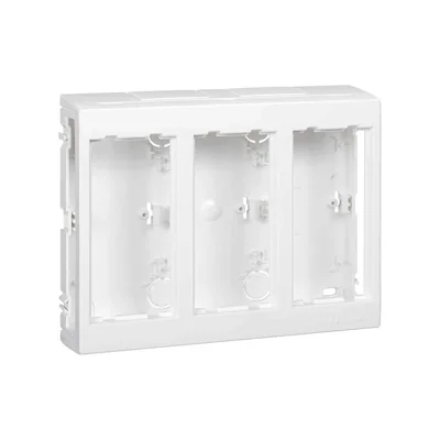 CIMA PRO Boîtier apparent 3 modules 6xK45 sans capots latéraux, blanc pur