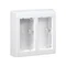 CIMA PRO Caja de superficie 2 módulos 4xK45 con tapas laterales blanco puro