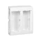 CIMA PRO Caja de superficie 2 módulos 4xK45 sin tapas laterales blanco puro