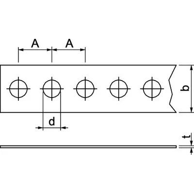 Cinta de montaje perforada 17x0,7mm 10m