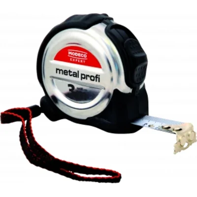 Cinta métrica enrollable de 8 m x 25 mm, metálica profesional