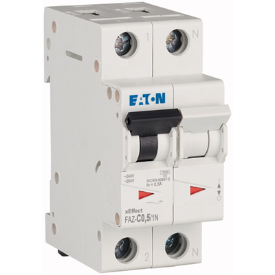 Circuit breaker, 0.5A, 1+N pole, FAZ-C0.5/1N