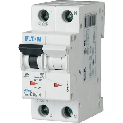Circuit breaker, 16A, 1+N pole, FAZ-C16/1N