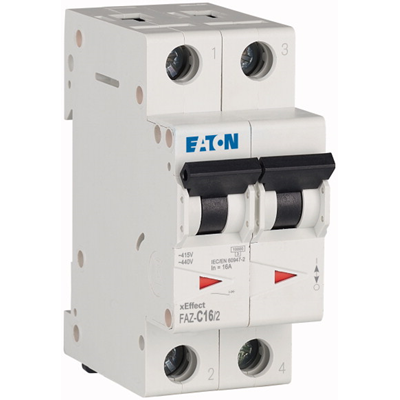 Circuit breaker, 16A, 2 poles, FAZ-C16/2