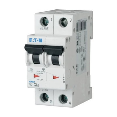 Circuit breaker, 20A, 2 poles, FAZ-C20/2