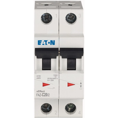 Circuit breaker, 20A, 2 poles, FAZ-C20/2