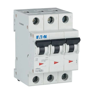 Circuit breaker, 25A, 3 poles, FAZ-K25/3