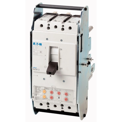 Circuit breaker, 3-pole, 400A, 50kA, installation, cable, selective and generator protection earth fault protection, plug-in