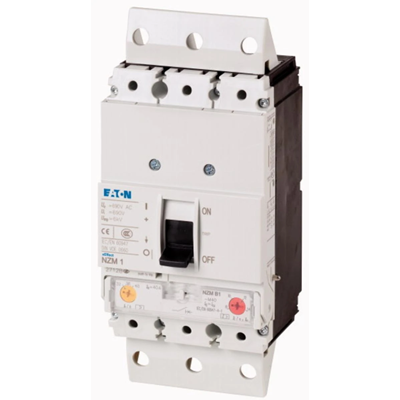 Circuit breaker, 3-pole, 40A, 100kA, plug, installation and cable protection