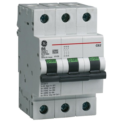 Circuit breaker 3-pole G63 D25 3P 25A 6kA