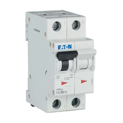 Circuit breaker, 6A, 1+N pole, FAZ-B6/1N