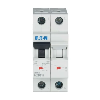 Circuit breaker, 6A, 1+N pole, FAZ-B6/1N