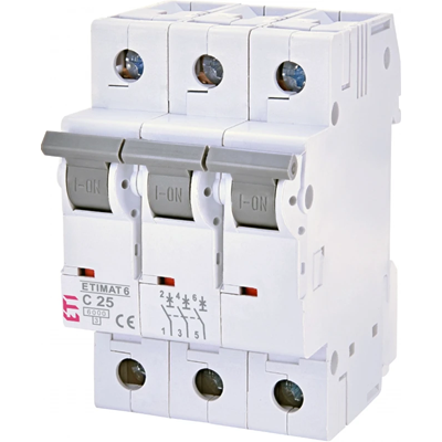 Circuit breaker ETIMAT 6 3p 6kA C25