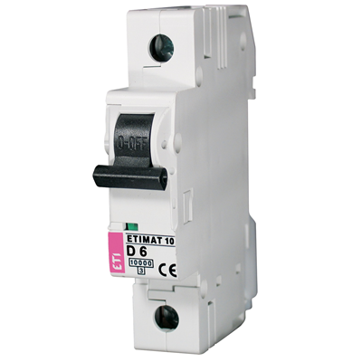 Circuit breaker ETIMAT10 1P 10kA D 6A