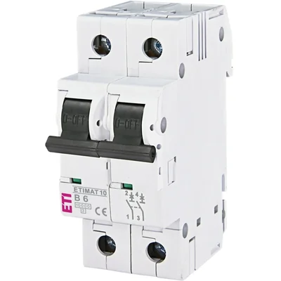Circuit breaker ETIMAT10 2P 10kA B 6A