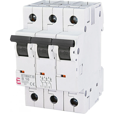 Circuit breaker ETIMAT10 3P 10kA B 16A