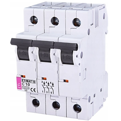 Circuit breaker ETIMAT10 3P 10kA C 10A