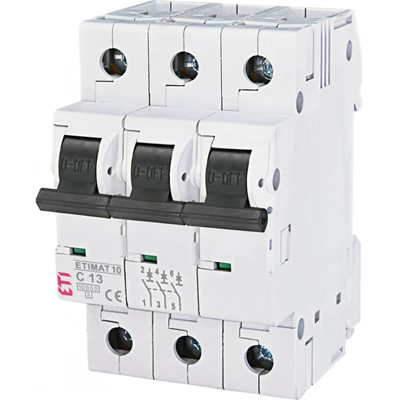 Circuit breaker ETIMAT10 3P 10kA C 13A