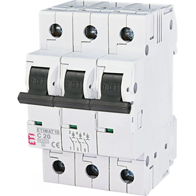 Circuit breaker ETIMAT10 3P 10kA C 20A