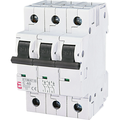 Circuit breaker ETIMAT10 3P 10kA C 40A