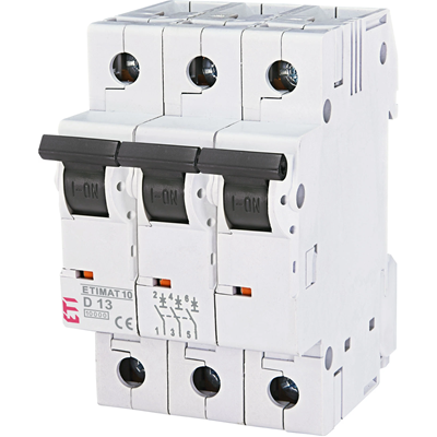 Circuit breaker ETIMAT10 3P 10kA D 13A