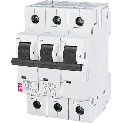 Circuit breaker ETIMAT10 3P 10kA D 13A