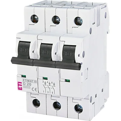 Circuit breaker ETIMAT10 3P 10kA D 20A