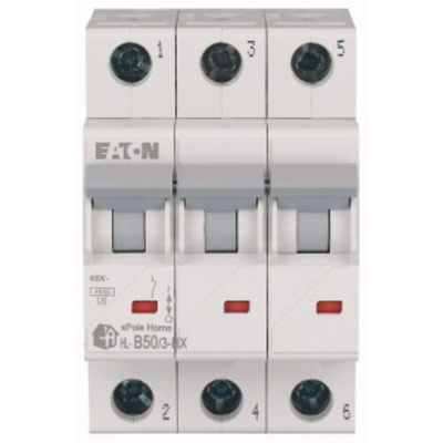 Circuit breaker HN-B50/3 50A 3P 6kA B 230V IP20 type AC