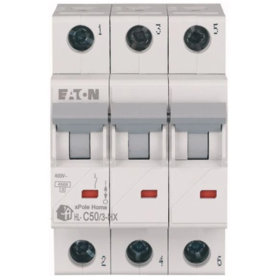 Circuit breaker HN-C50/3 50A 3P 6kA C 230V IP20 type AC