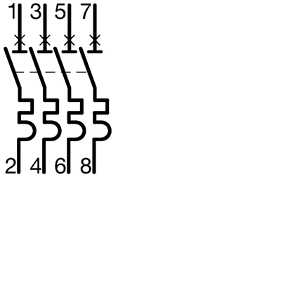 Circuit breaker MCB 15kA 4P B 80A
