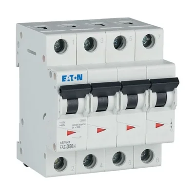 Circuit breaker type D 4-pole, 50A, D-Char