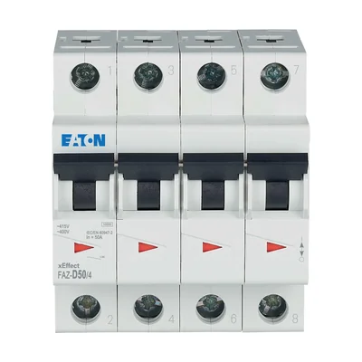 Circuit breaker type D 4-pole, 50A, D-Char