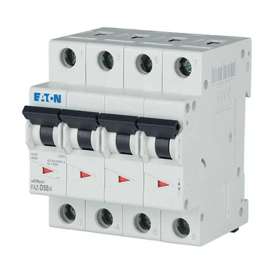 Circuit breaker type D 4-pole, 50A, D-Char