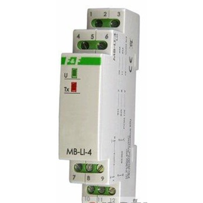 Čítač pulsů s výstupem MODBUS RTU, 4-kanálový, 1 modul