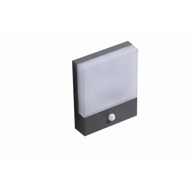 CIVITA SENSOR Aplique de exterior 12W 800lm 3000K IP54 gris oscuro con sensor de movimiento
