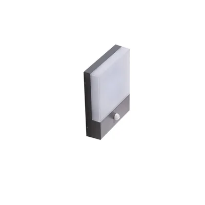 CIVITA SENSOR Aplique de exterior 12W 800lm 3000K IP54 gris oscuro con sensor de movimiento