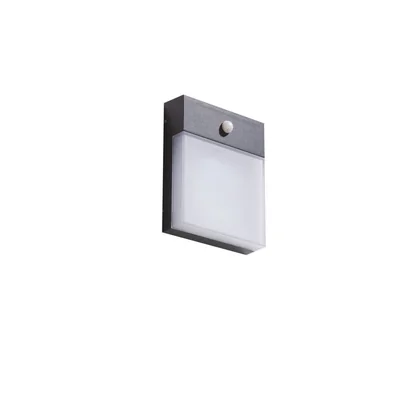 CIVITA SENSOR Außenwandleuchte 12W 800lm 3000K IP54 dunkelgrau mit Bewegungssensor