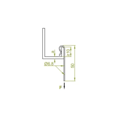 Clamp for suspending lightweight constructions to open profiles