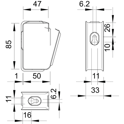 Clamp OBO GRIP 2031/30 M, 2031 M 30 FS