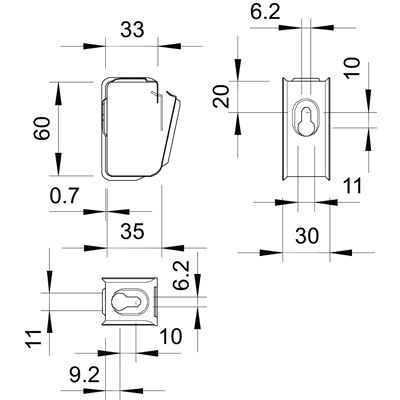 Clamp OBO GRIP2031/ 15 M, 2031 M 15 FS