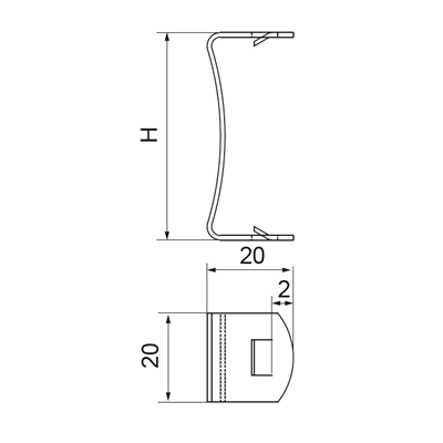 Clasp height 111mm