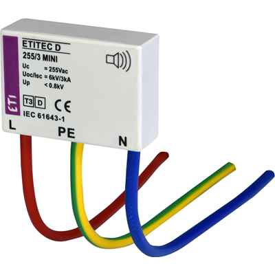 Class D surge arrester ETITEC D 255/3 MINI