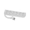 CLASSIC Cable alargador portátil 6 tomas con/salida 3m OMY 3x1 blanco
