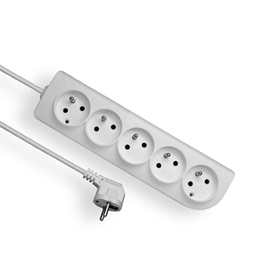 CLASSIC Portable extension cord 5 sockets with/u 3m OMY 3x1 white