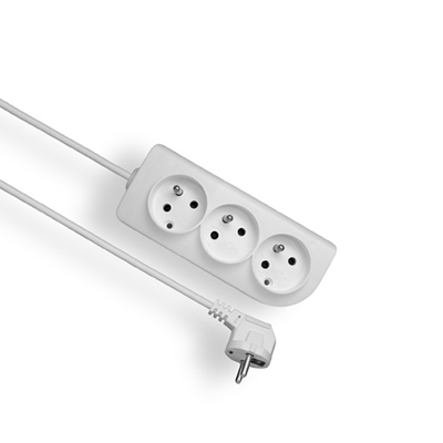 CLASSIC Přenosný prodlužovací kabel 3 zásuvky s/out 5m OMY 3x1 bílá