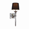 CLOE Wall lamp E27 IP20 silver with a black shade